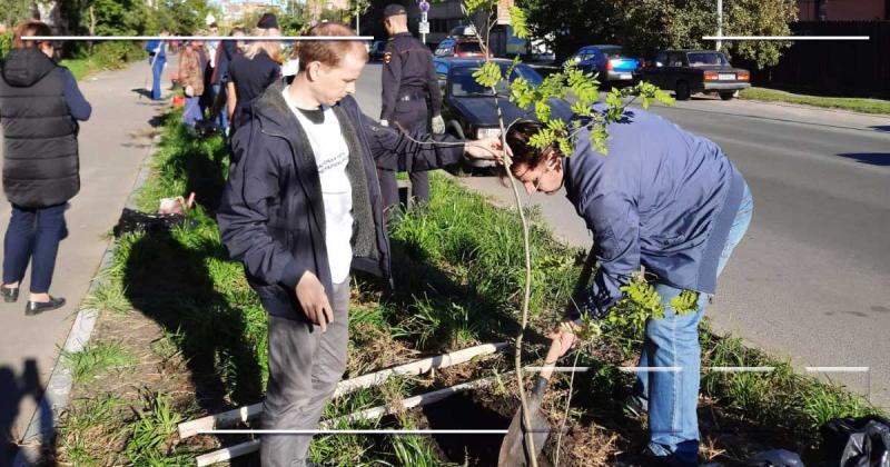 Сотрудники Кадастровой палаты по Республике Карелия приняли участие в акции по озеленению Петрозаводска