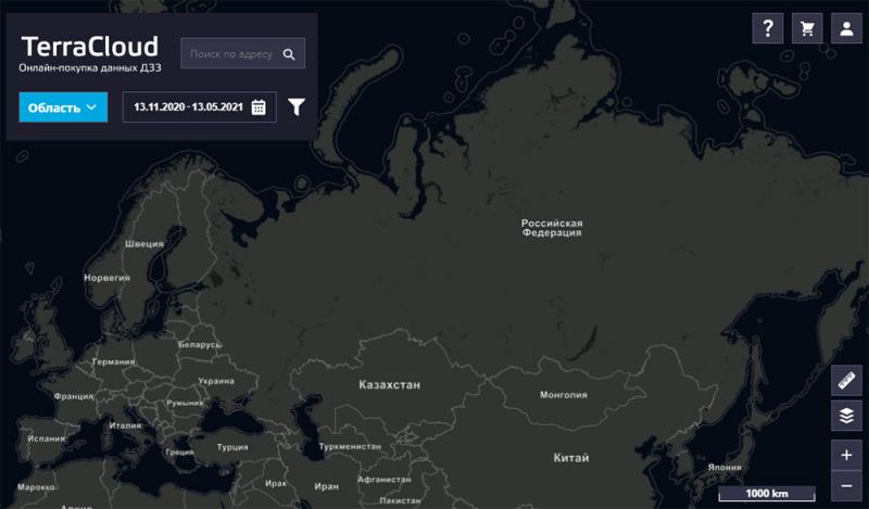 Запуск сервиса онлайн-покупки космической съемки TerraCloud